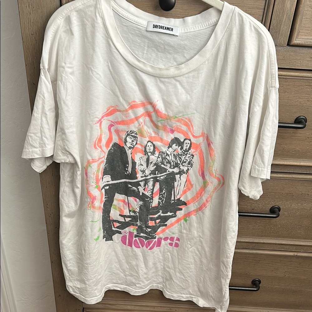 Daydreamer White and Pink Short Sleeve Tee